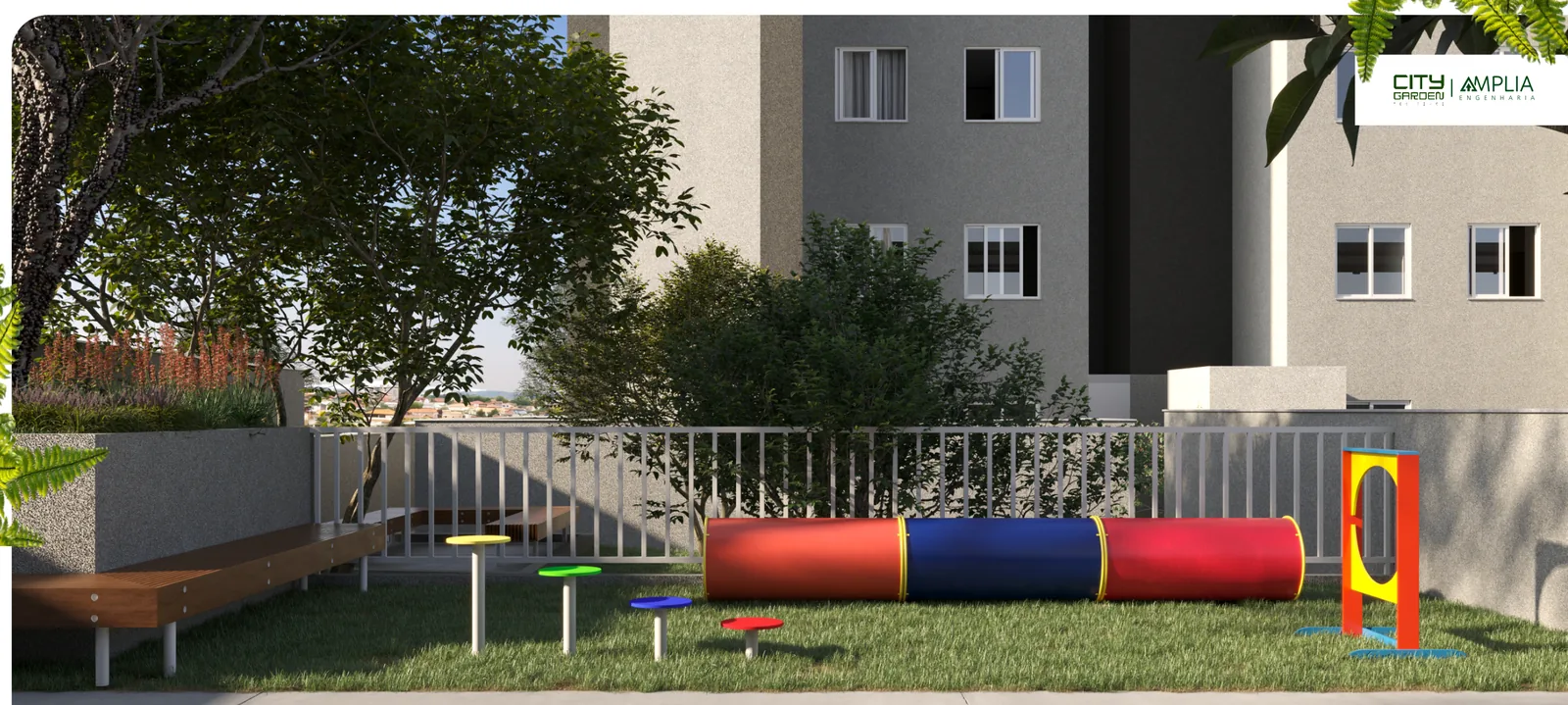 Pet place do City Garden Residence — perspectiva ilustrativa